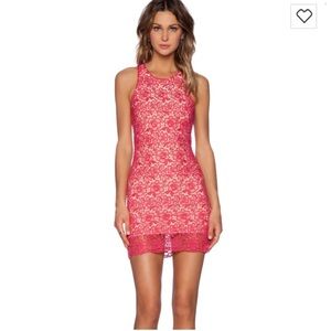 Lovers + friends pink lace dress size XS